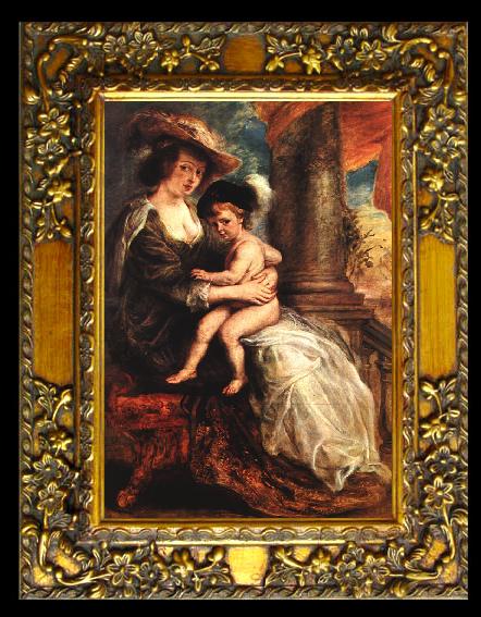 RUBENS, Pieter Pauwel Helena Fourment with her Son Francis